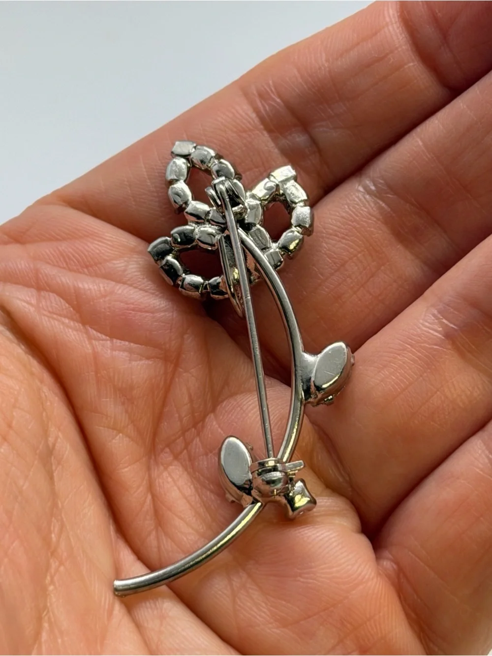 Vintage Elegant Blue Crystal Flower Brooch - Women Jewelry